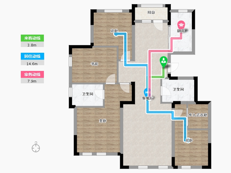 吉林省-长春市-绿地澜溪府-109.34-户型库-动静线