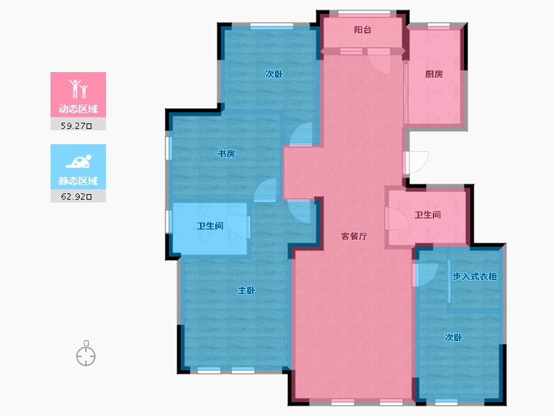 吉林省-长春市-绿地澜溪府-109.34-户型库-动静分区