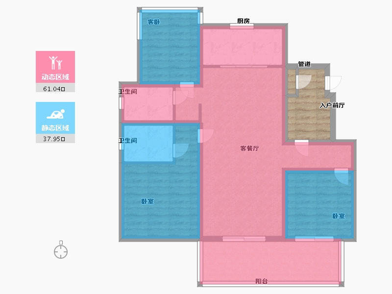 安徽省-六安市-万瑞璞悦东城-94.00-户型库-动静分区