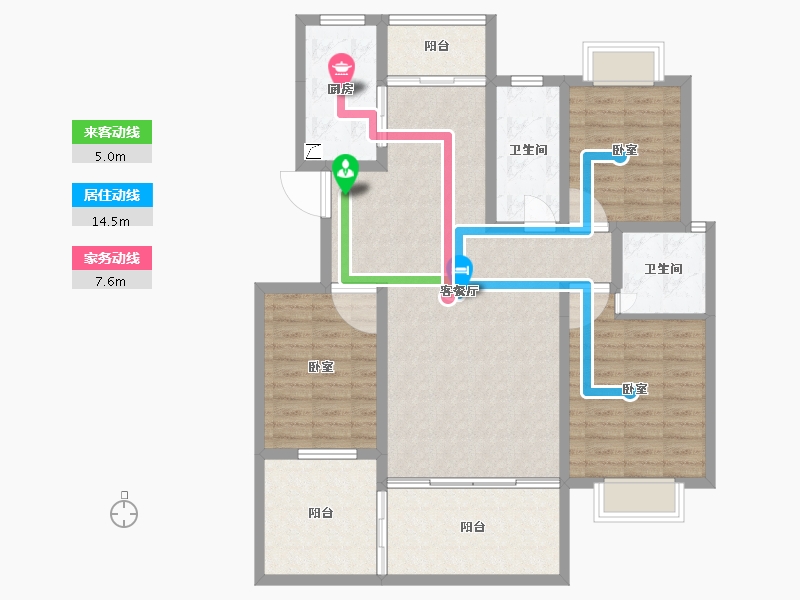 湖南省-怀化市-顺天学府花园-113.13-户型库-动静线