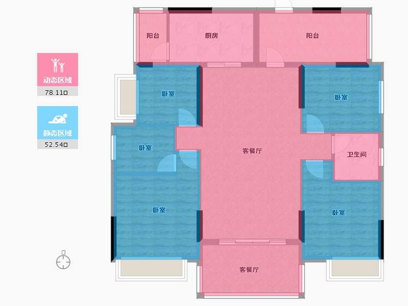 广东省-河源市-胜业豪庭-118.00-户型库-动静分区