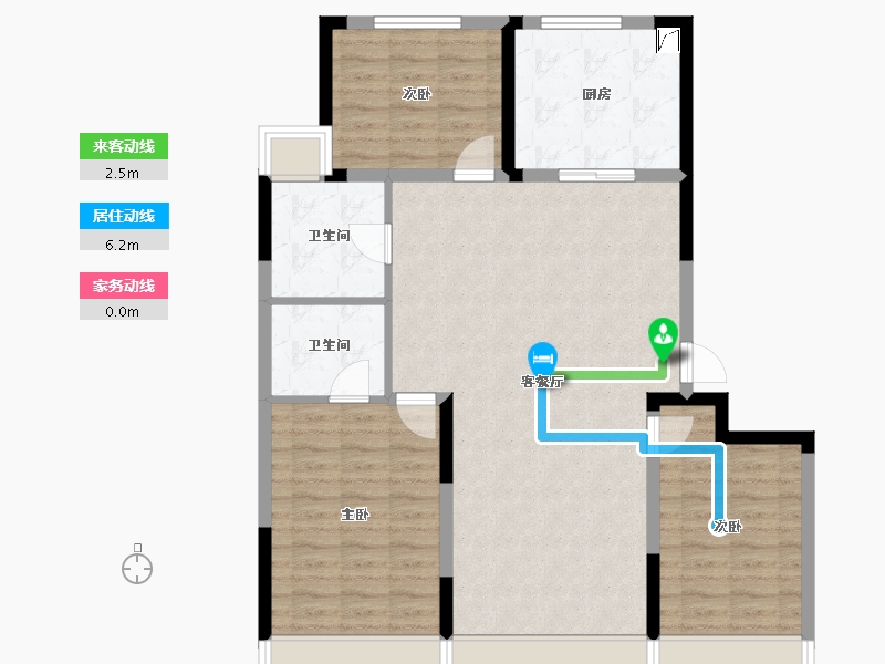 吉林省-长春市-中海锦城-97.56-户型库-动静线