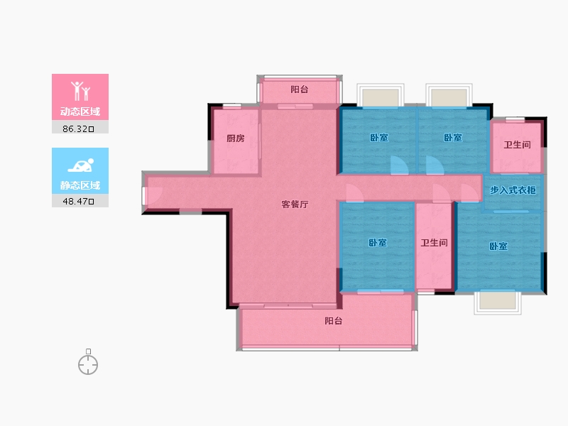 湖南省-邵阳市-华之家凤凰台-121.89-户型库-动静分区