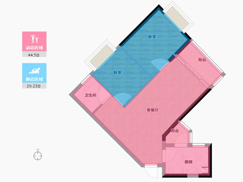 广东省-广州市-广州恒大阳光半岛-58.00-户型库-动静分区