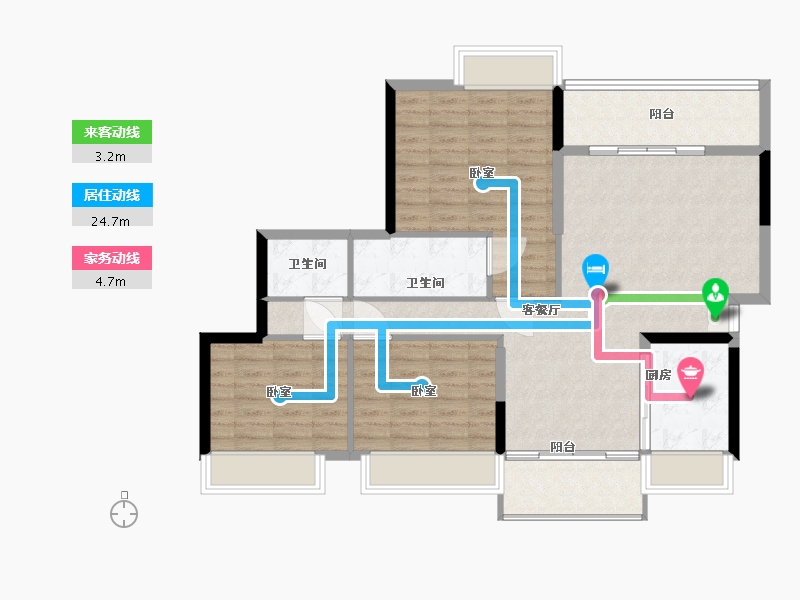 湖南省-郴州市-德泰宝领嘉园-98.00-户型库-动静线