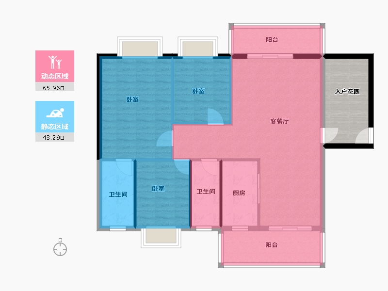 广东省-河源市-润丰天虹花园-109.02-户型库-动静分区