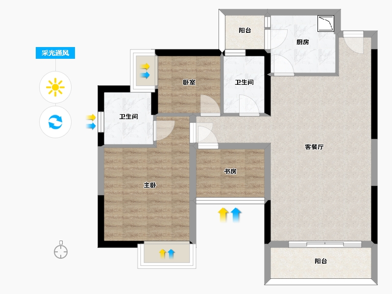 贵州省-六盘水市-派华峰领-77.05-户型库-采光通风