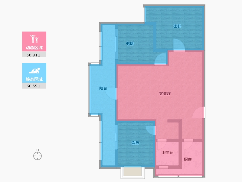 山东省-济宁市-裕隆·圣都花园-104.55-户型库-动静分区