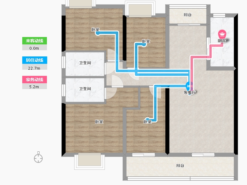 广东省-梅州市-丰顺碧桂园滨江时代-106.03-户型库-动静线