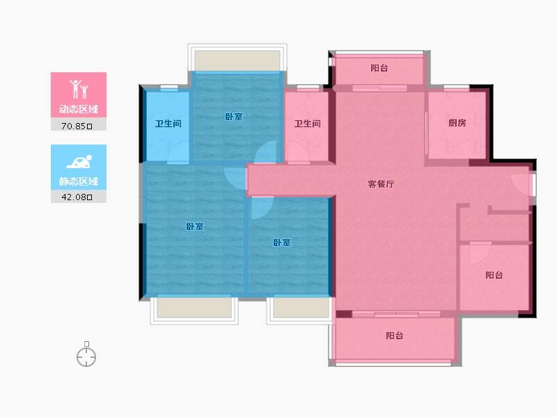 广东省-佛山市-奥园誉峯-102.00-户型库-动静分区