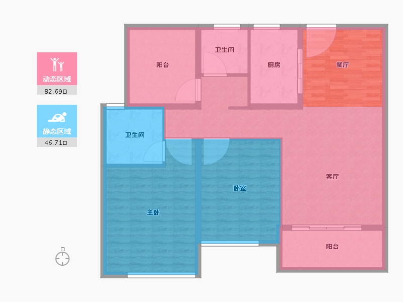 广东省-惠州市-保利鹿江来-118.07-户型库-动静分区