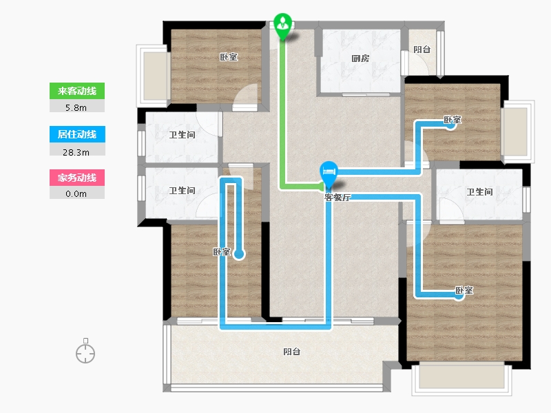 广东省-阳江市-浩丰海棠湾-109.93-户型库-动静线