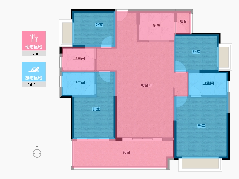 广东省-阳江市-浩丰海棠湾-109.93-户型库-动静分区