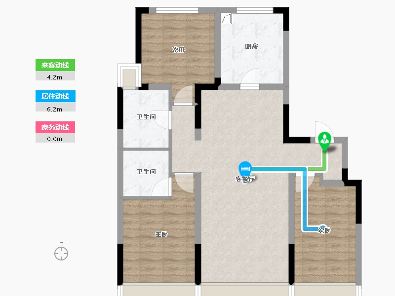 吉林省-长春市-中海锦城-84.08-户型库-动静线