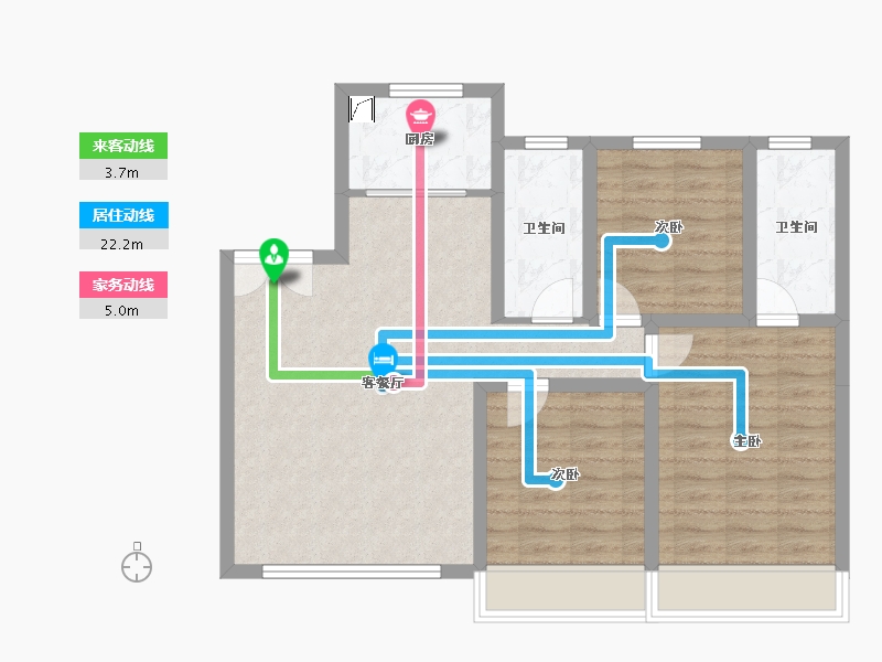 吉林省-长春市-江南公馆-81.40-户型库-动静线