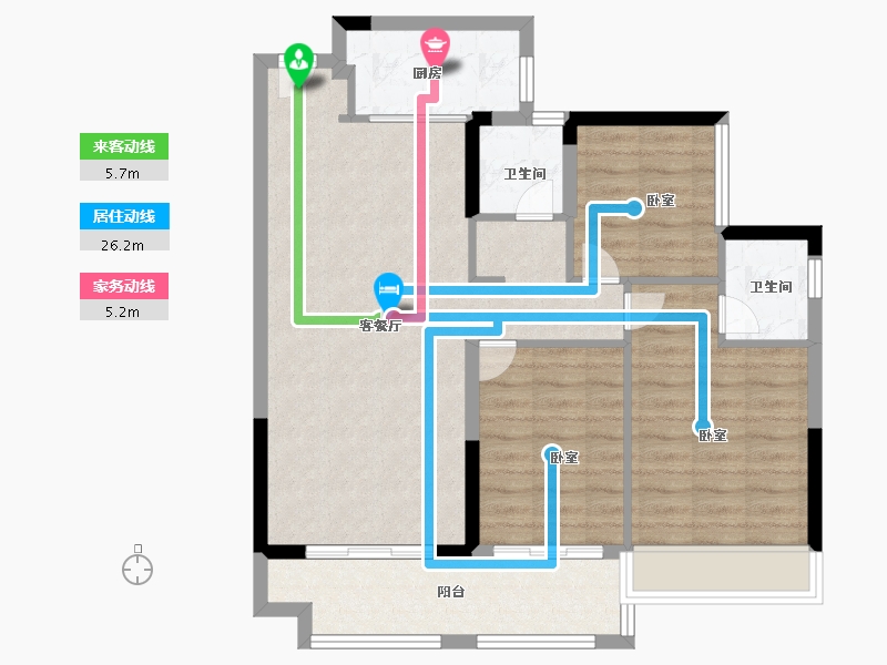 广东省-佛山市-海伦堡菁华府-85.42-户型库-动静线