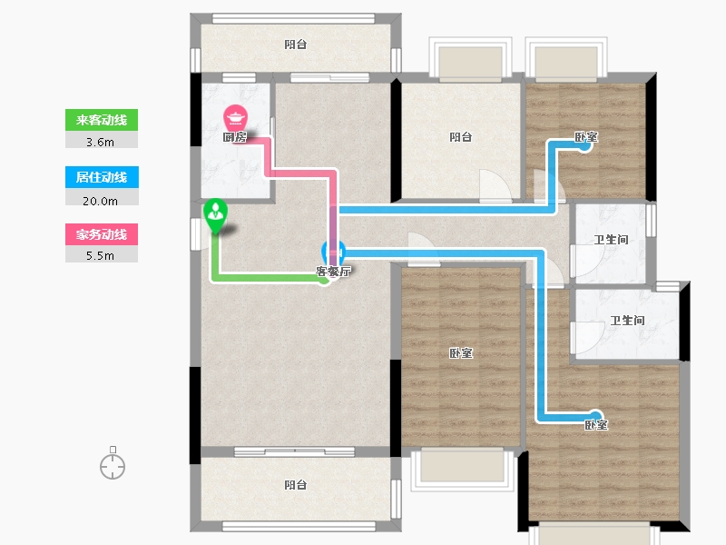 广东省-梅州市-兴宁熙和湾客天下-113.82-户型库-动静线