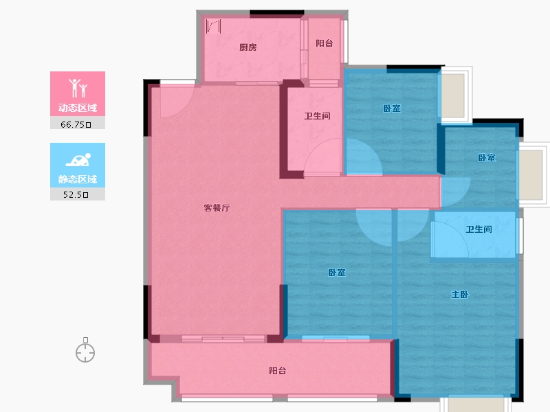 广东省-佛山市-奥园公园一号-108.00-户型库-动静分区