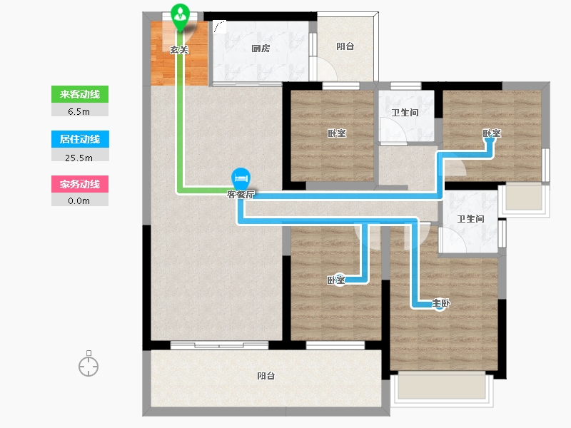 广东省-惠州市-御水龙庭-106.65-户型库-动静线