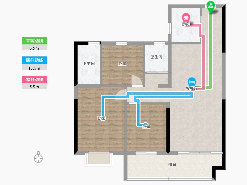 湖南省-衡阳市-华耀碧桂园·十里江湾-92.59-户型库-动静线