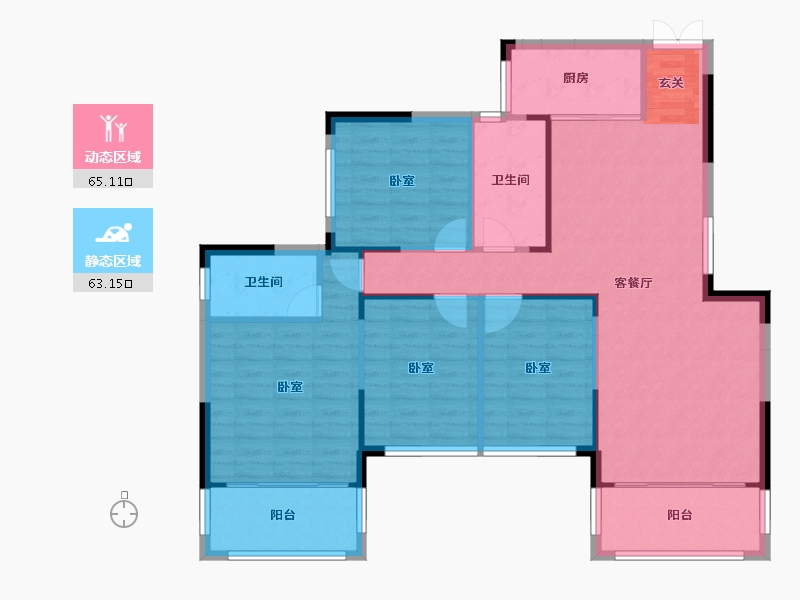 湖南省-邵阳市-邦盛凤凰城御都-117.44-户型库-动静分区