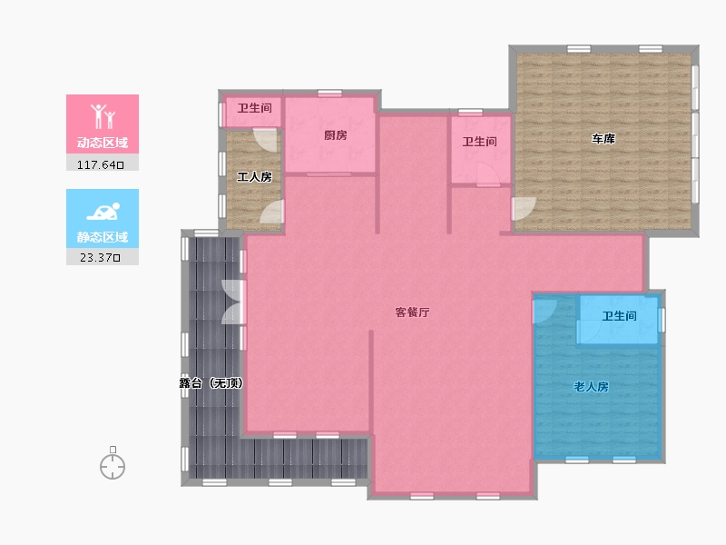 内蒙古自治区-包头市-保利溪湖林语-193.24-户型库-动静分区