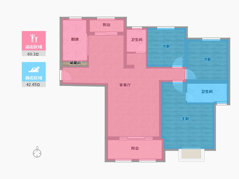 山东省-济宁市-裕隆·圣都花园-92.08-户型库-动静分区