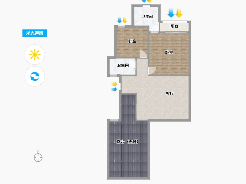 广东省-东莞市-保利领秀山-94.32-户型库-采光通风