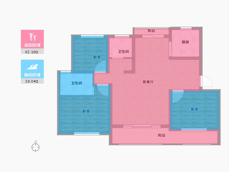 山东省-济宁市-济宁立国如意花园-90.01-户型库-动静分区