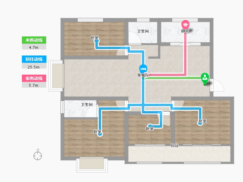 山东省-济宁市-济宁立国如意花园-98.00-户型库-动静线