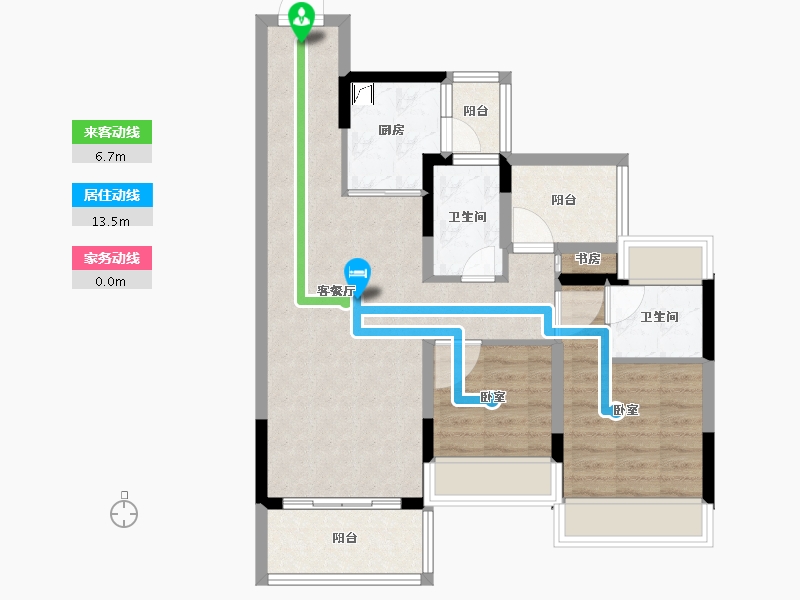 广东省-河源市-金美家名都-76.00-户型库-动静线