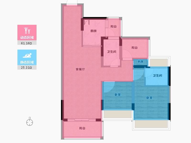 广东省-河源市-金美家名都-76.00-户型库-动静分区