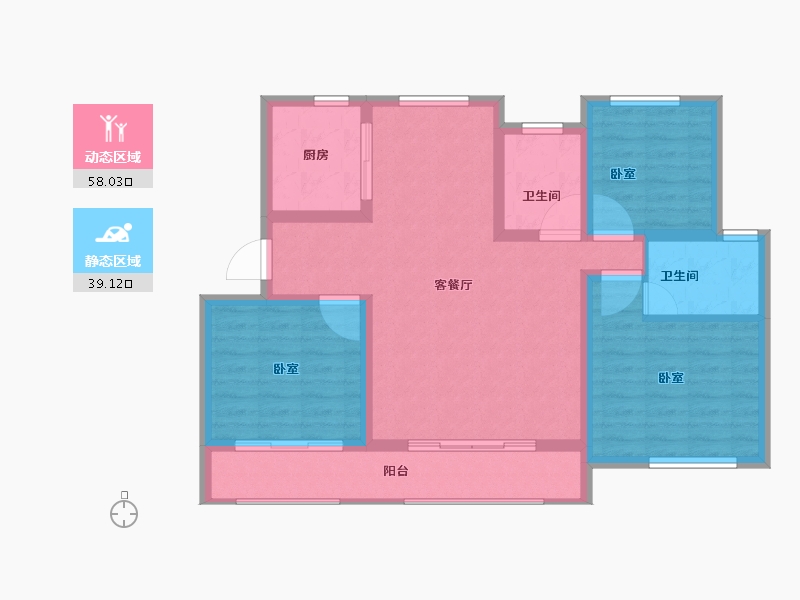 山东省-济宁市-济宁立国如意花园-87.00-户型库-动静分区