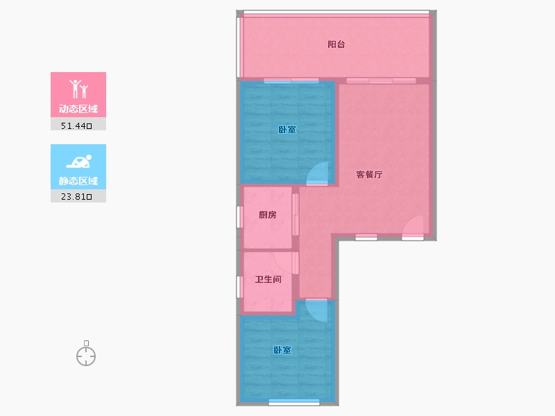 广东省-阳江市-荣盛山湖海-67.29-户型库-动静分区