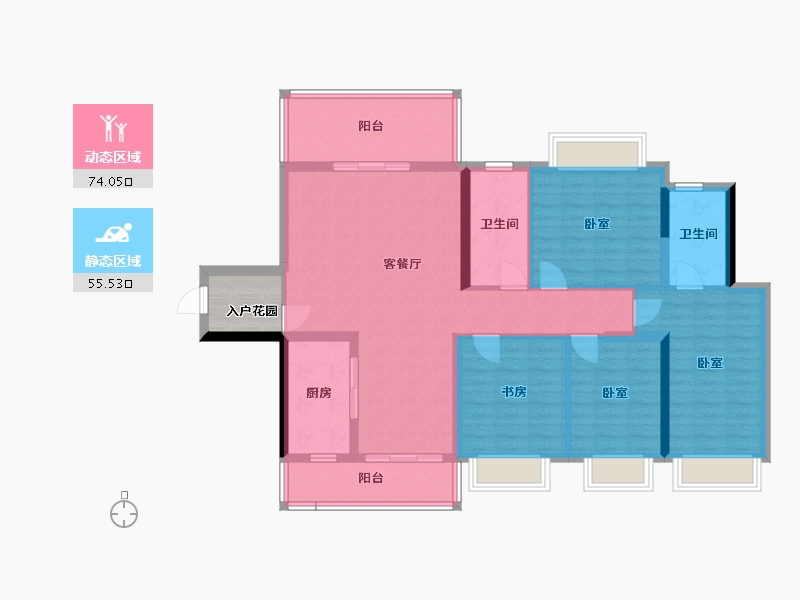 广东省-河源市-河源市商业中心|坚基·美丽城-120.05-户型库-动静分区