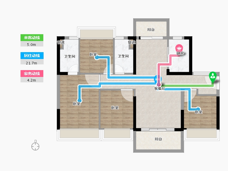 广东省-韶关市-碧桂园曲江府-103.00-户型库-动静线