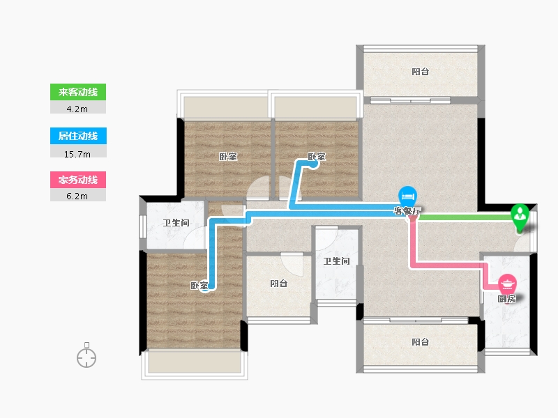 广东省-江门市-益丽龙湖-97.25-户型库-动静线