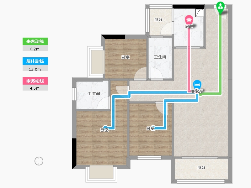 广东省-东莞市-御海蓝岸臻品-78.60-户型库-动静线