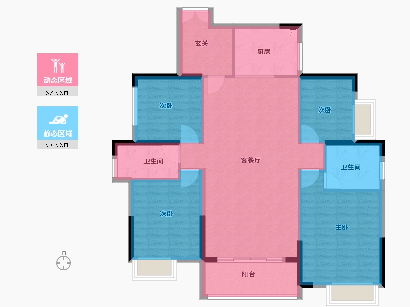 广东省-佛山市-新仕名府-110.00-户型库-动静分区