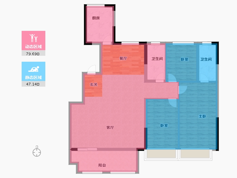 河南省-周口市-绿城·明月江南-114.74-户型库-动静分区