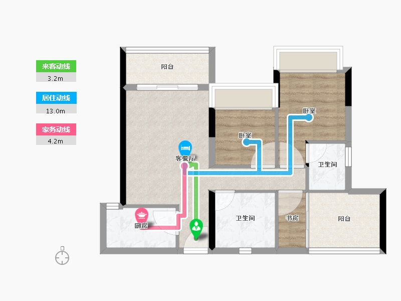 广东省-江门市-益丽龙湖-62.37-户型库-动静线