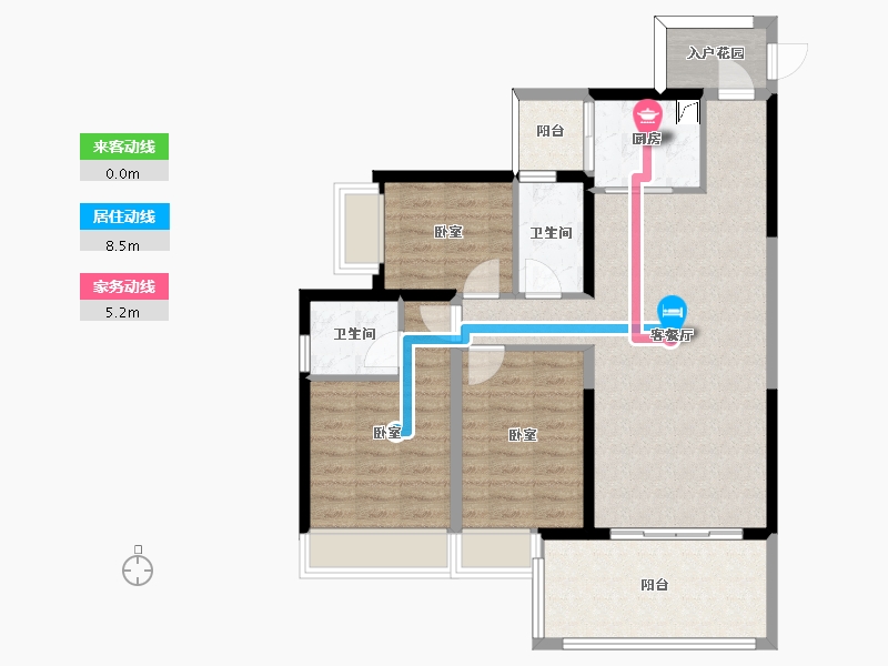 广东省-惠州市-聚福揽福豪庭-90.40-户型库-动静线