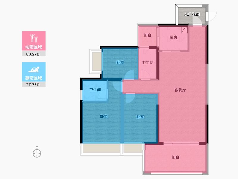 广东省-惠州市-聚福揽福豪庭-90.40-户型库-动静分区