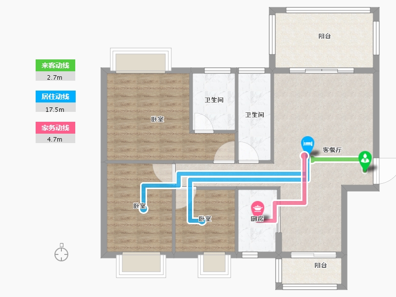 广东省-阳江市-浩大岭南新邨-93.39-户型库-动静线