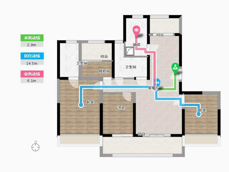 江苏省-镇江市-爱家·尚城-114.01-户型库-动静线