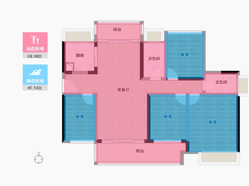 广东省-广州市-保利华侨城云禧-101.17-户型库-动静分区