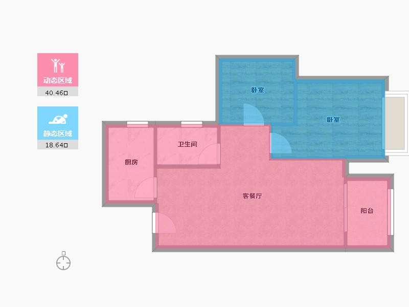 广东省-东莞市-虎门·君悦东方-53.23-户型库-动静分区