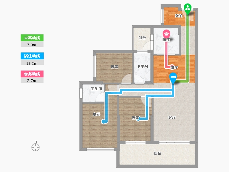 广东省-惠州市-隆生西江花园-97.30-户型库-动静线