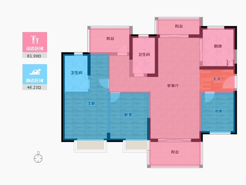 广东省-惠州市-保利天汇-114.33-户型库-动静分区