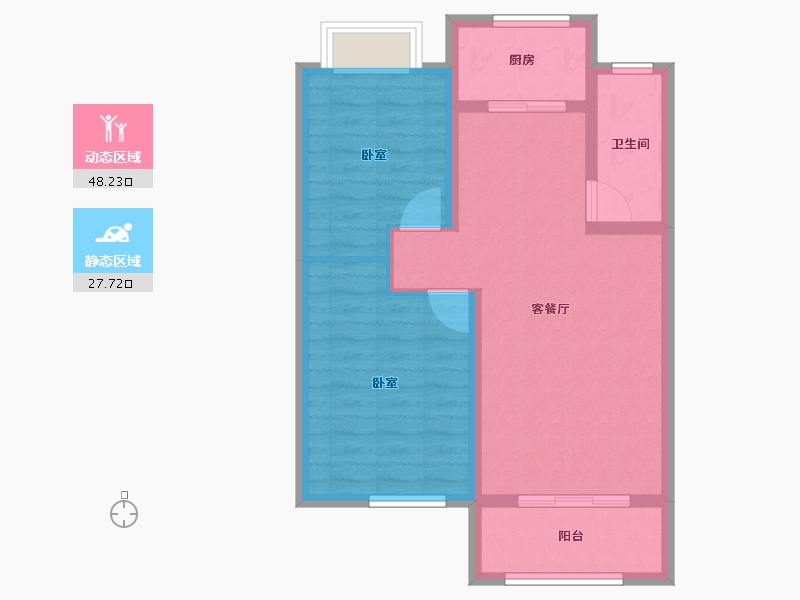 安徽省-黄山市-千景园-67.70-户型库-动静分区